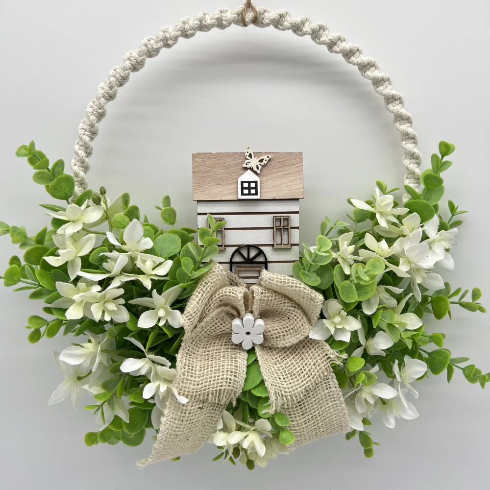 🌿 Jarní věnec s domečkem 🏡