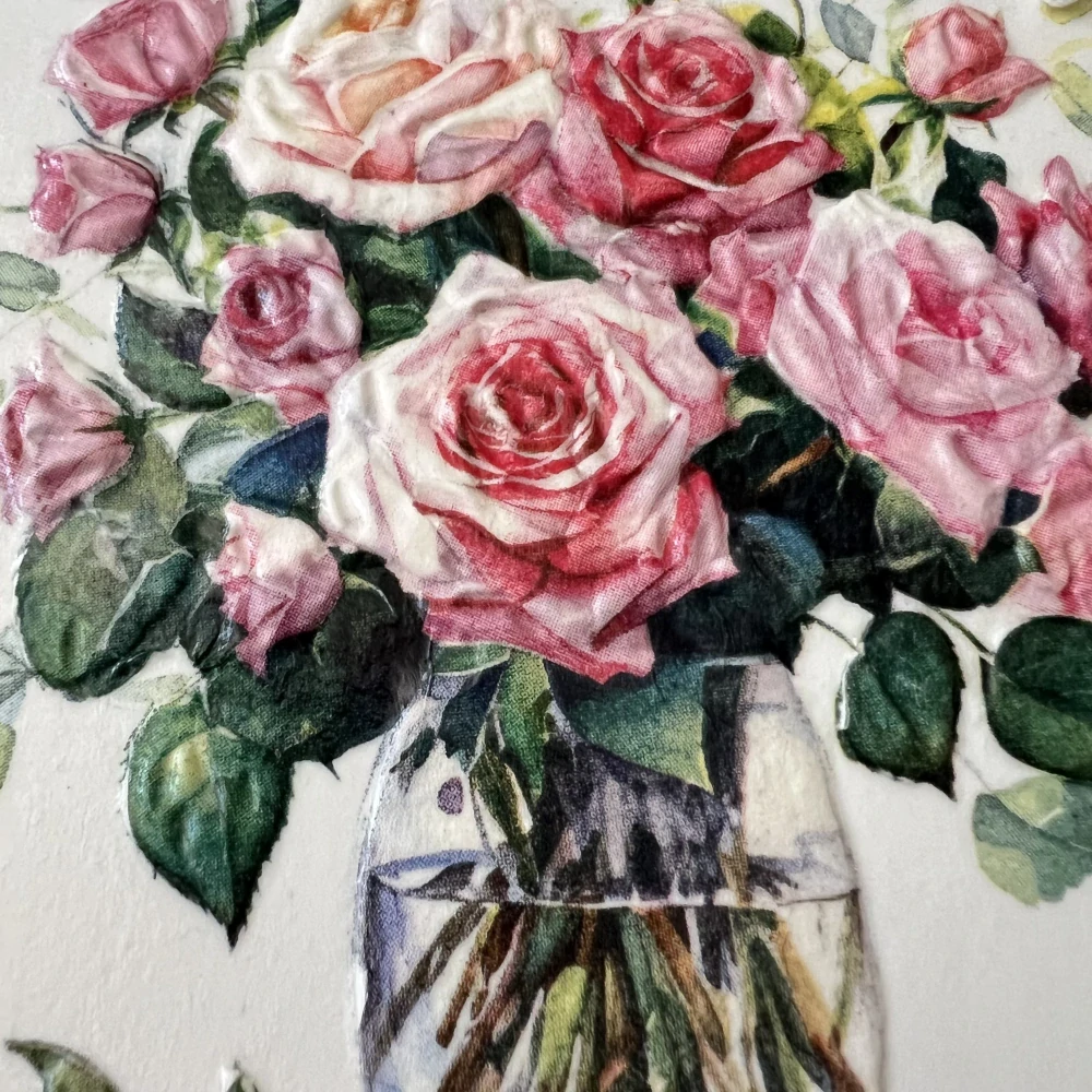 🌻✨ Dlaždice zdobená technikou Decoupage 3D ✨🌻