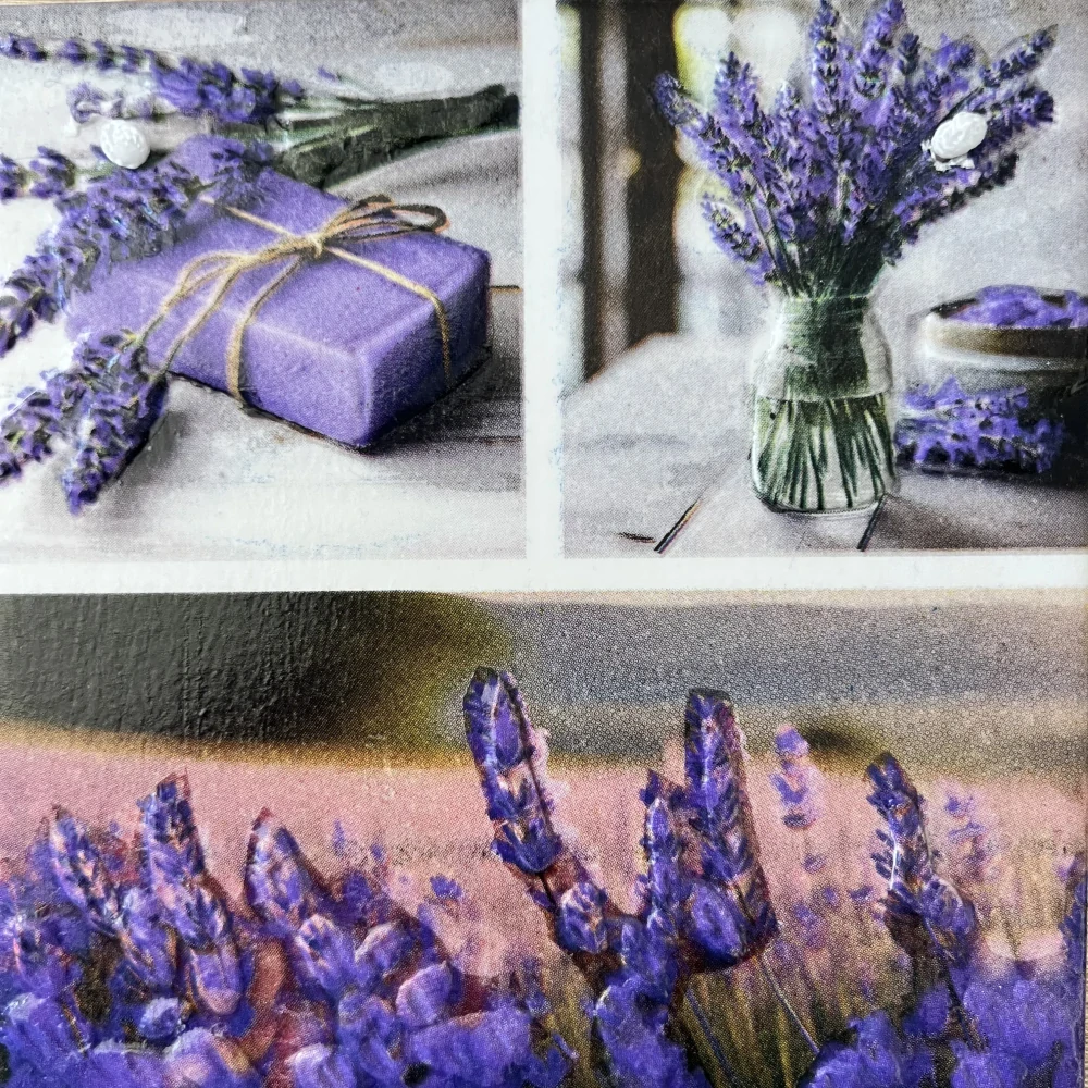 🌻✨ Dlaždice zdobená technikou Decoupage 3D ✨🌻