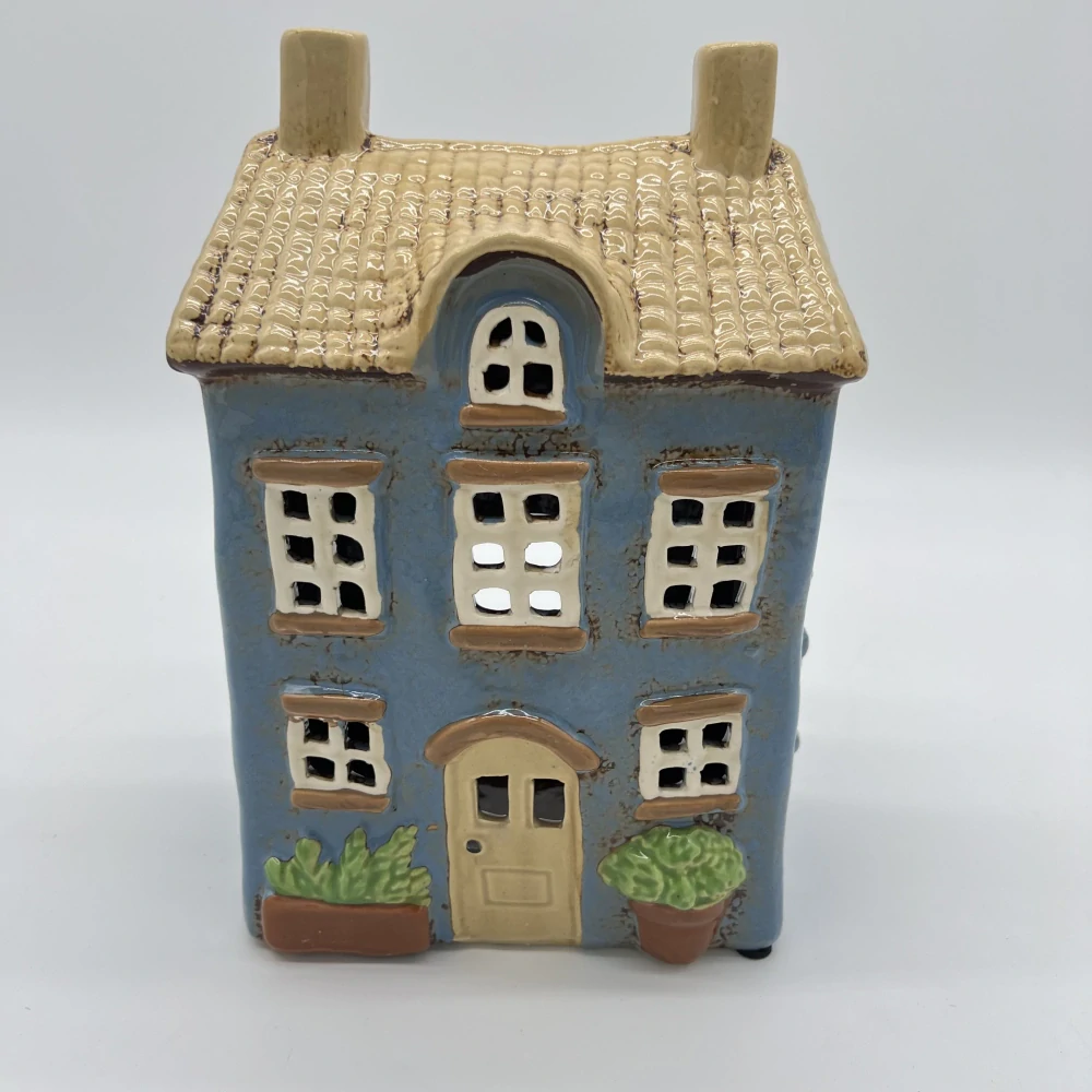 🏡💙 Keramický domeček na čajovou nebo LED svíčku 💙🏡