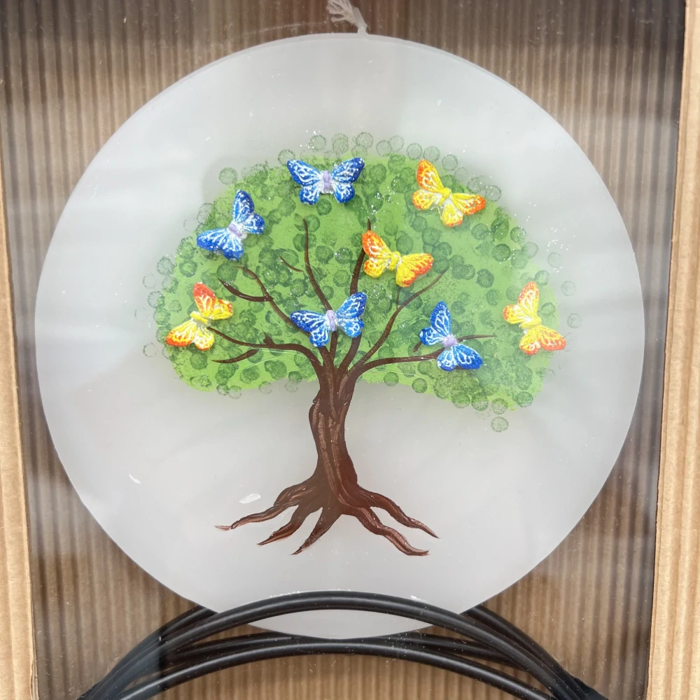 🌳🦋 Ručně vyráběná dekorativní svíčka – Strom života 🦋🌳