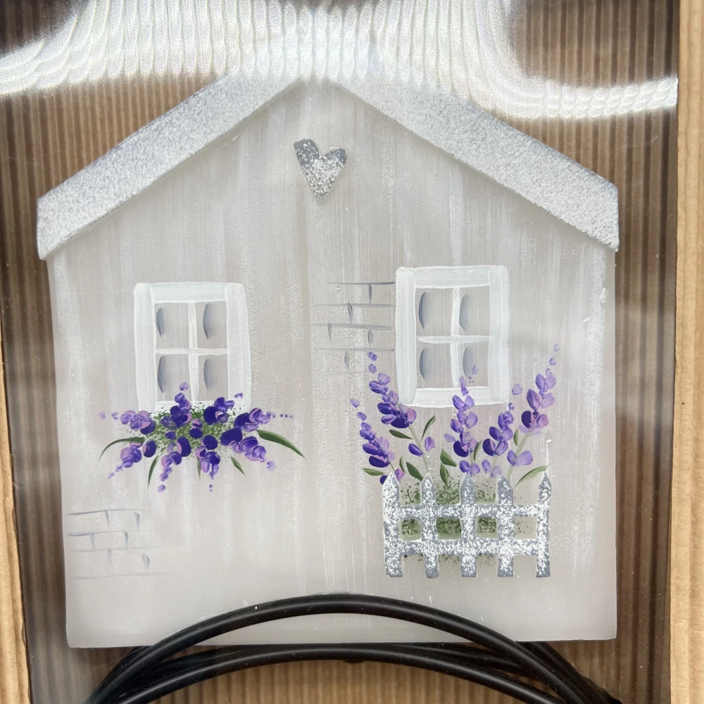🏡💜 Ručně vyráběná dekorativní svíčka – Domeček s levandulí 💜🏡