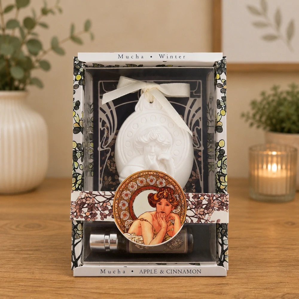 🍎🍂 Vonný set Alfons Mucha – Apple & Cinnamon (Jablko a skořice) 🍂🍎