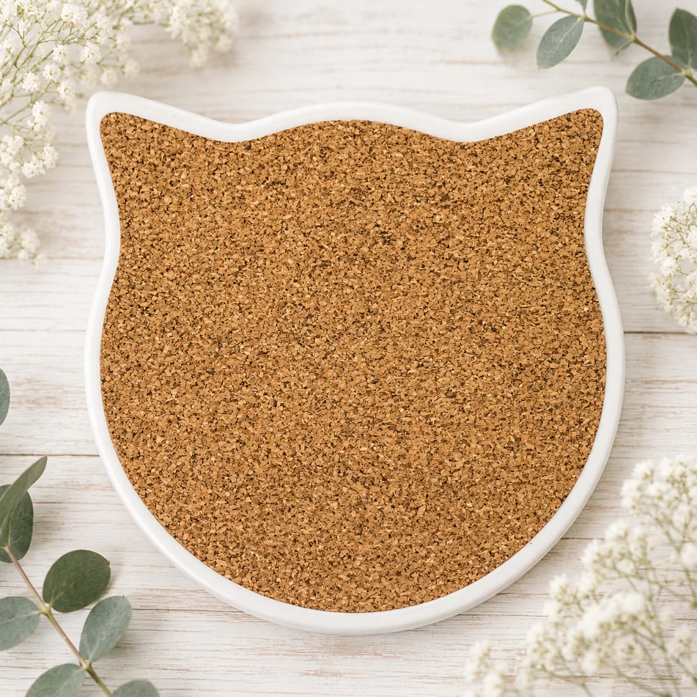 Keramická podložka pod hrnek/sklenici – kočičí hlava 🐱
