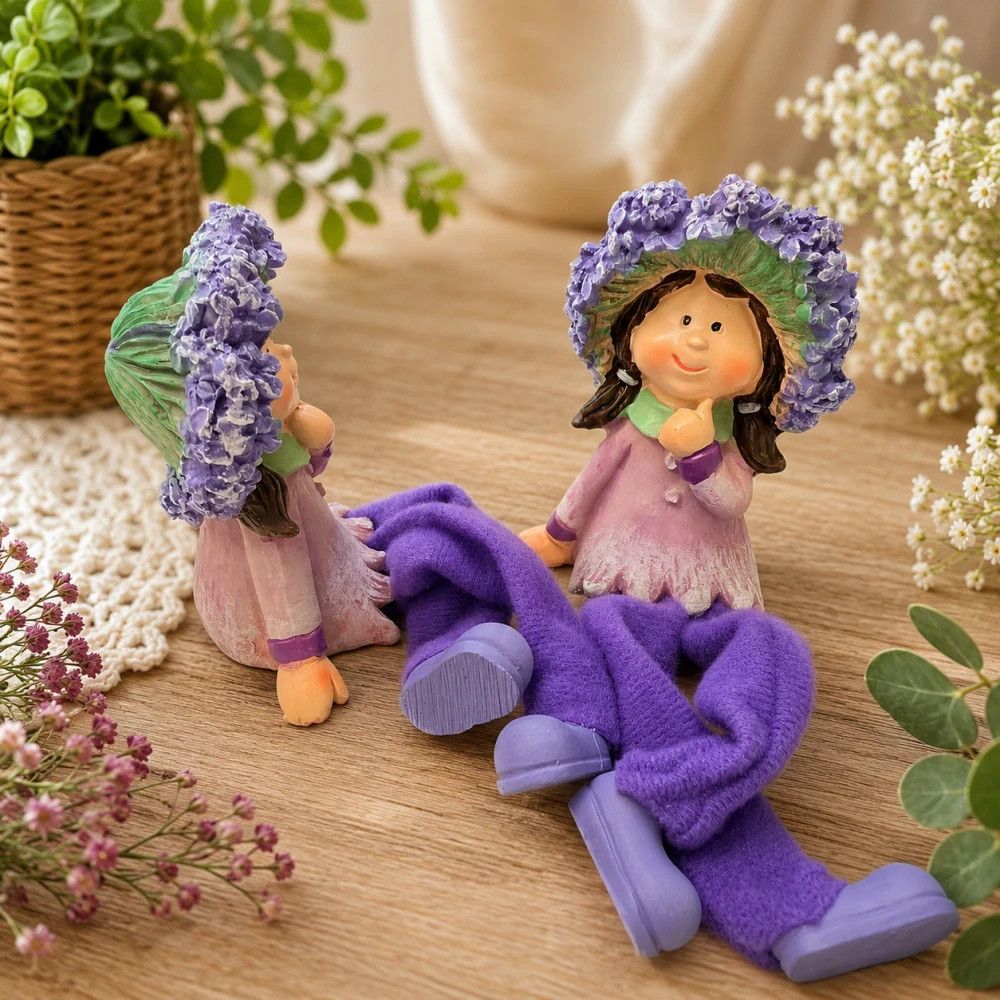 💜 Dekorační figurka holčičky s pohyblivými nohami 💜