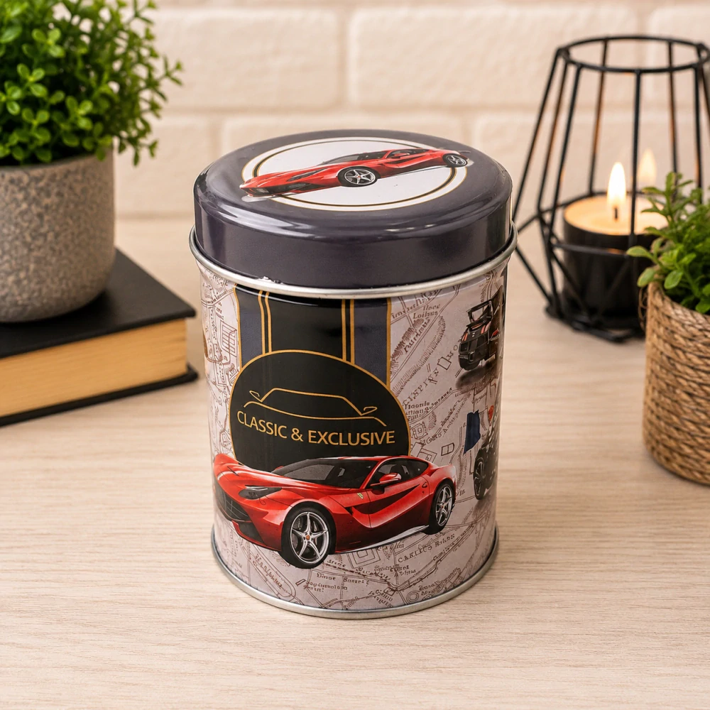🏎️☕ Plechová dóza na kávu, čaj nebo cukr – Classic & Exclusive ❤️