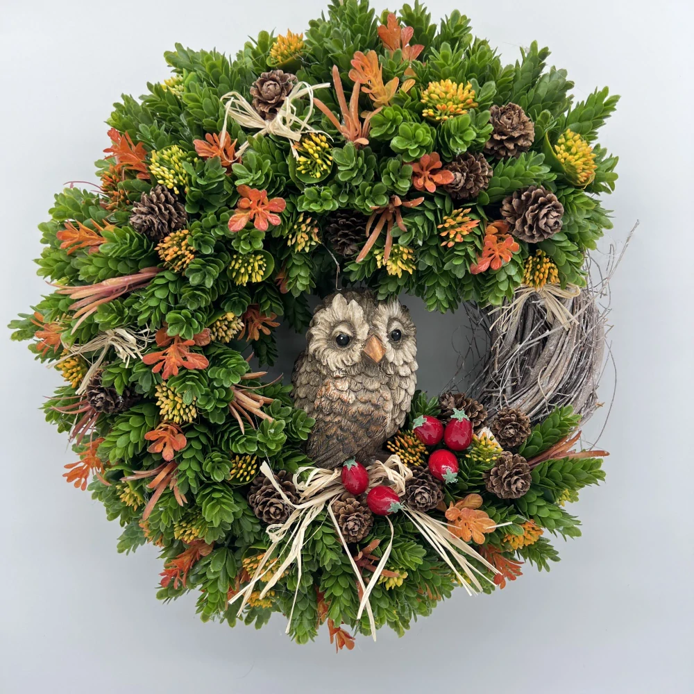 🦉🍂 Podzimní věnec se sovičkou 🍂🦉