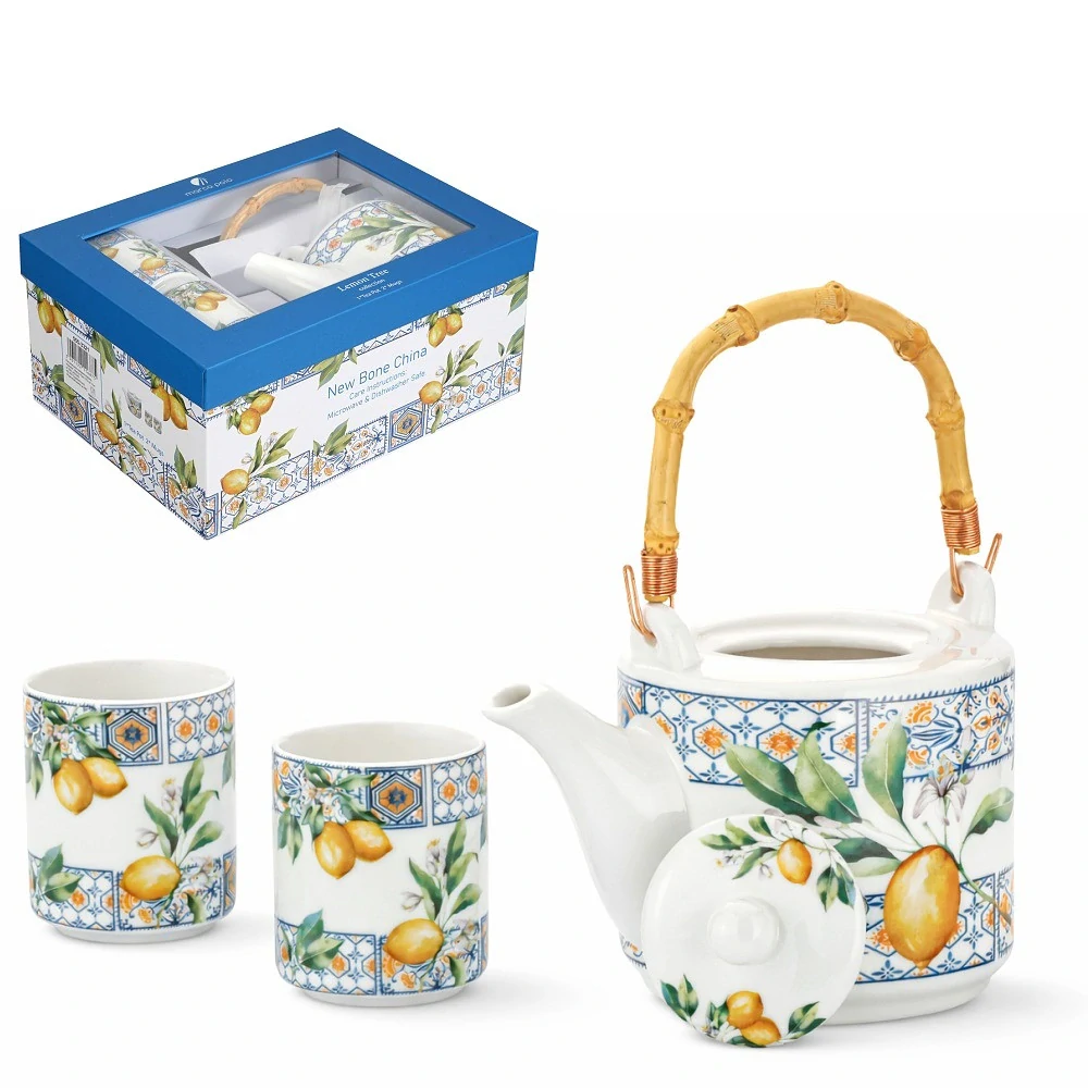 🍋 Čajová souprava pro 2 osoby – Lemon Tree Collection 🍋