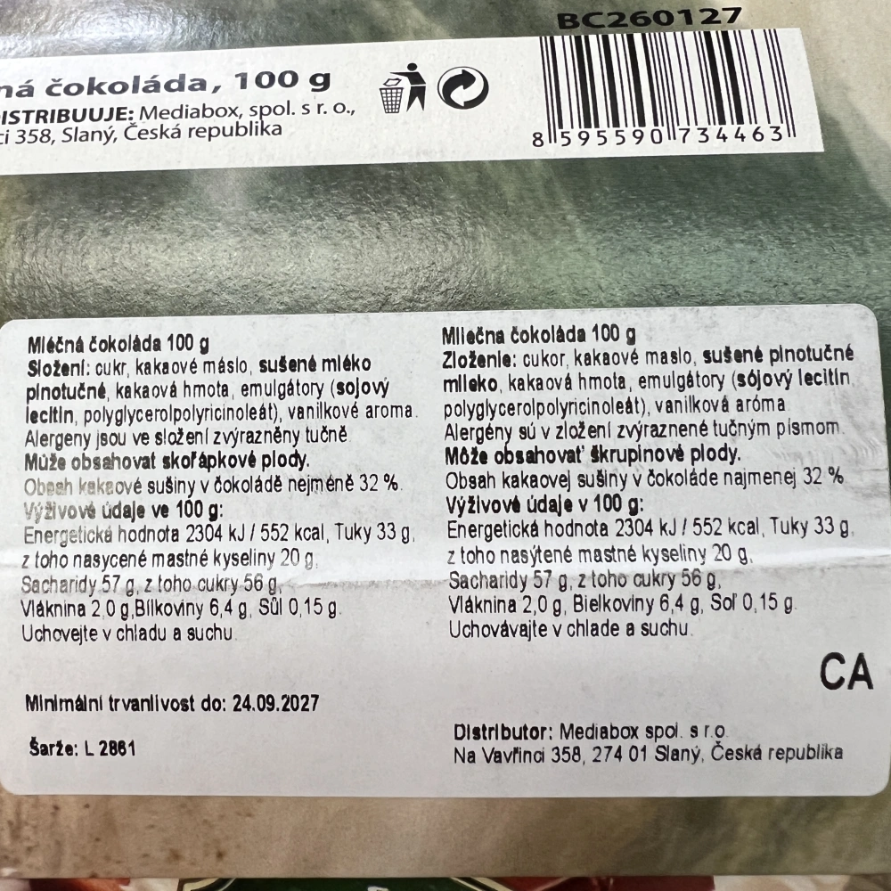 🚴🍫 Mléčná čokoláda – Kolo | 100 g 🍫🚴