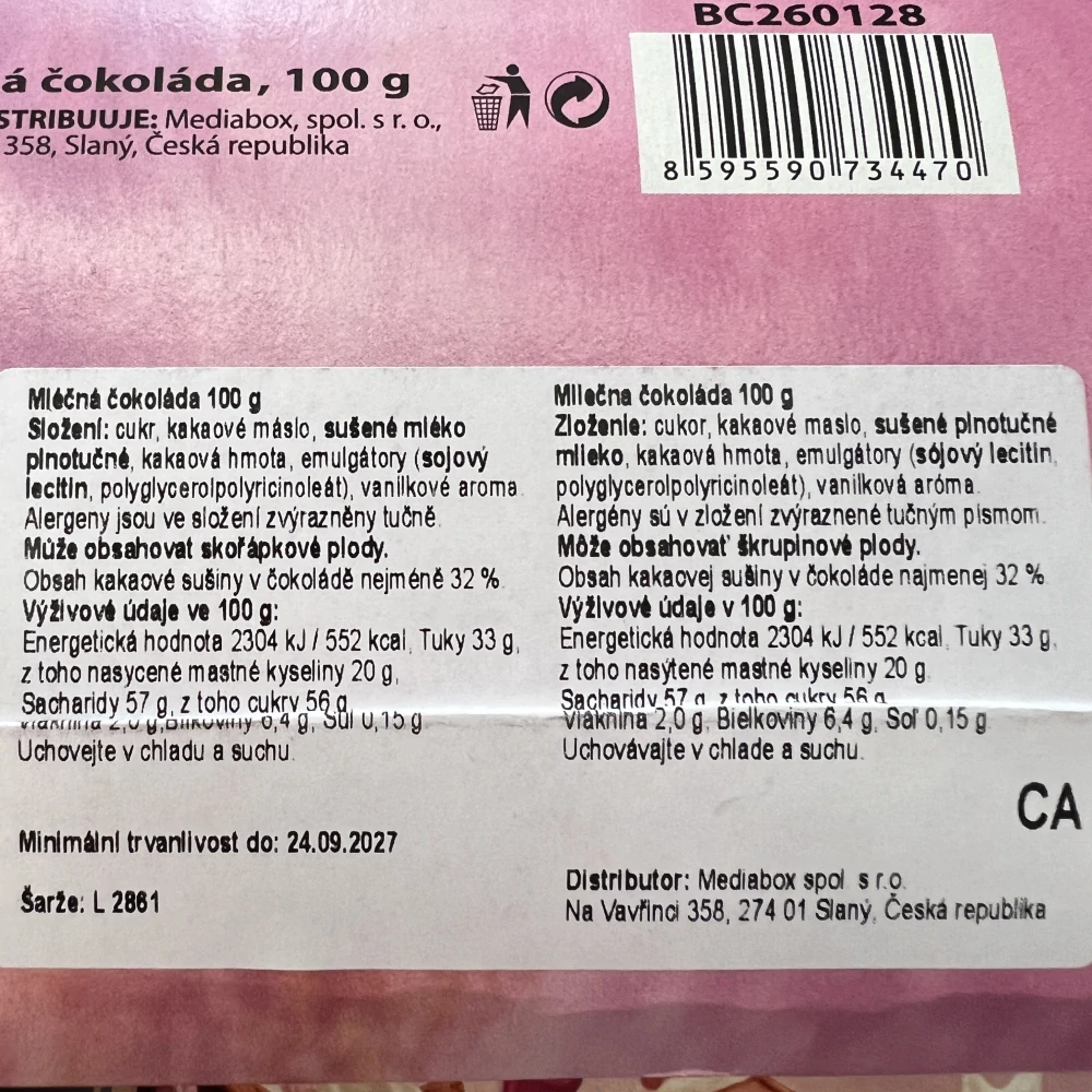 🏃♀️🍫 Mléčná čokoláda – Běhání | 100 g 🍫🏃♀️