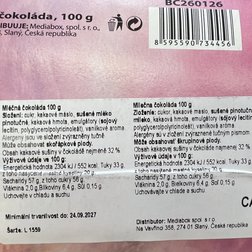 🚴♀️🍫 Mléčná čokoláda – Kolo | 100 g 🍫🚴♀️
