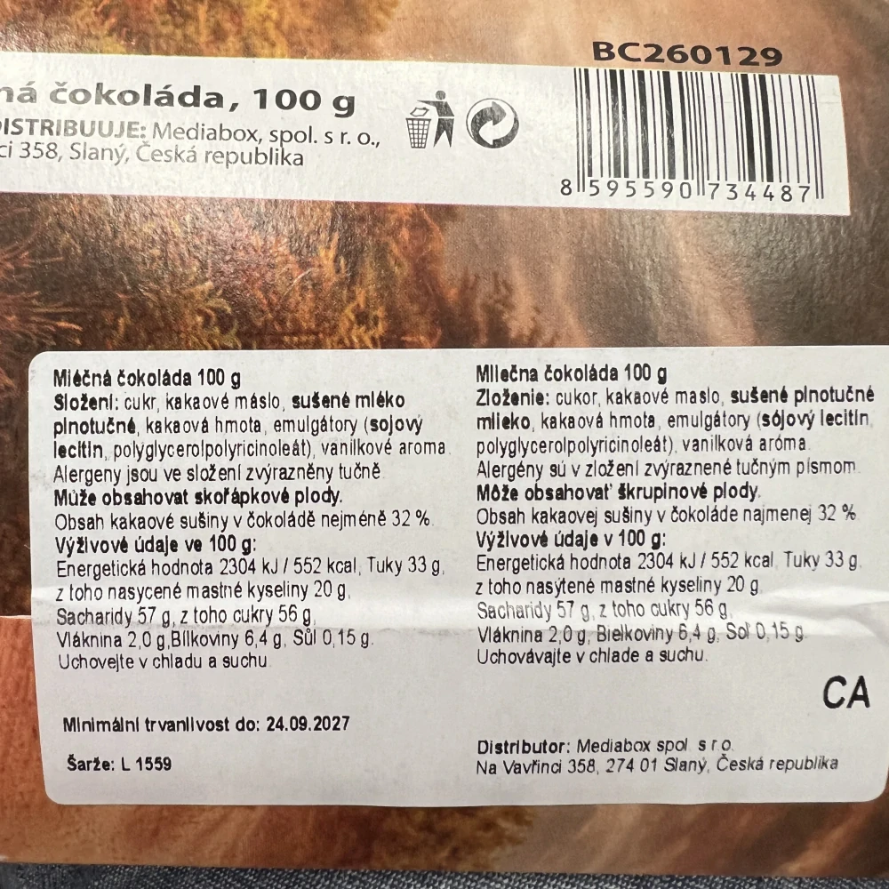 🏃♂️🍫 Mléčná čokoláda – Běhání | 100 g 🍫🏃♂️