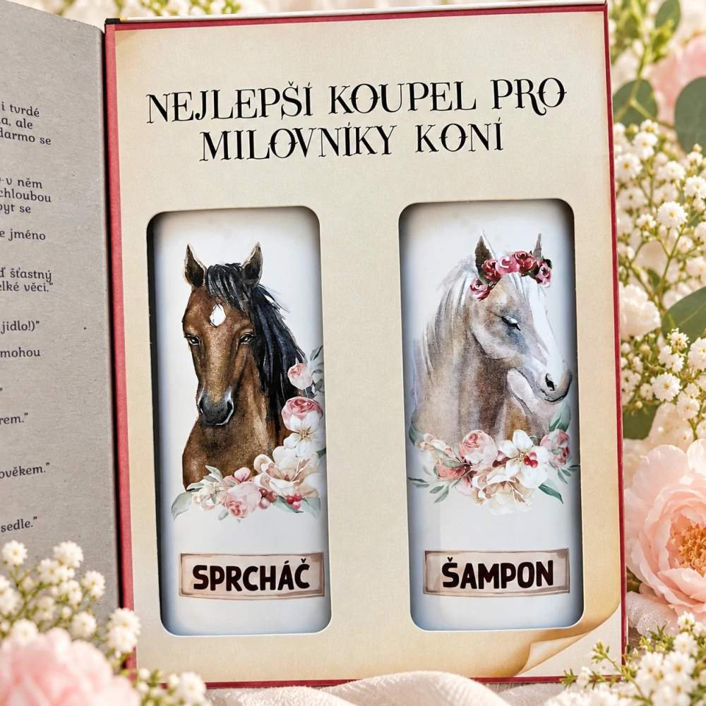 🐴🎁 Dárková sada pro milovníky koní – sprchový gel + šampon 🎁🐴