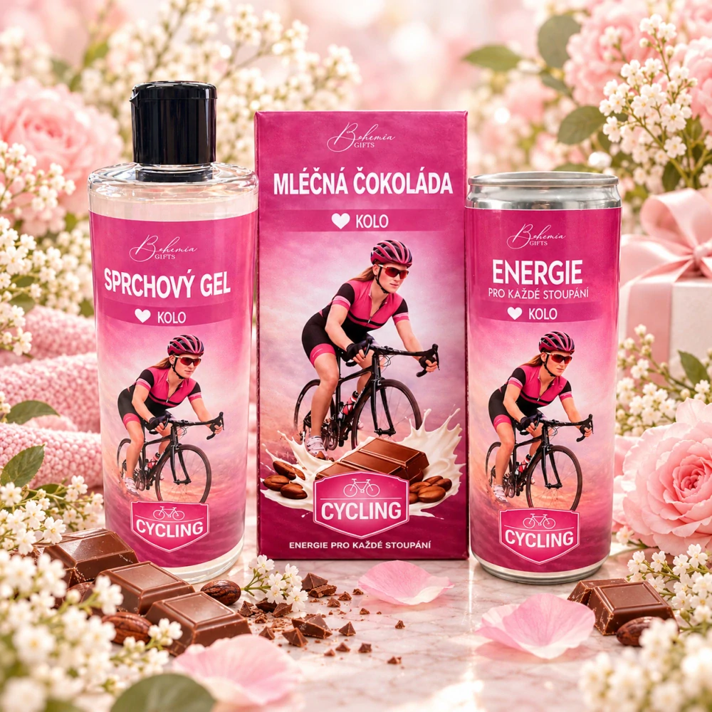 🎁 Dárkový balíček pro milovnici cyklistiky – 3 produkty 🚴♀️💗
