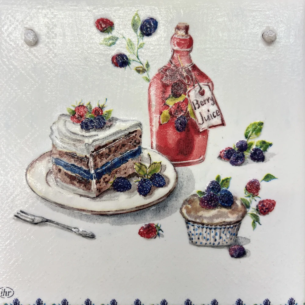 🧁🍓 Keramická dlaždice – Sladké potěšení 🫐✨