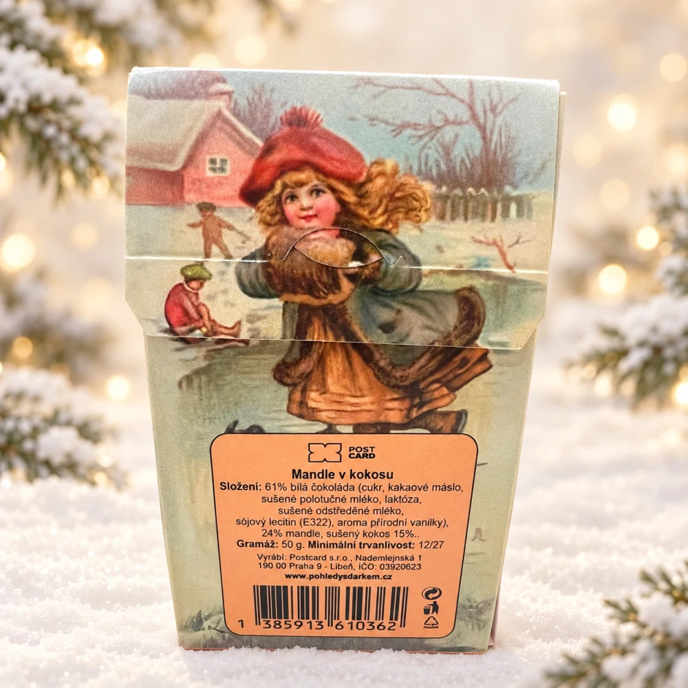 🎄🥥 Mandle v kokosu – Veselé Vánoce, 50 g