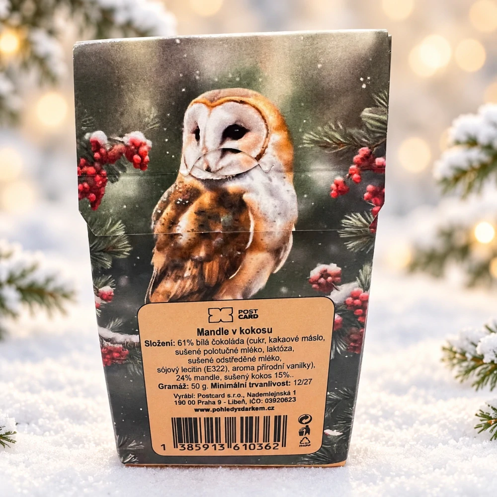 🎄🦉 Mandle v kokosu – Kouzelné Vánoce, 50 g