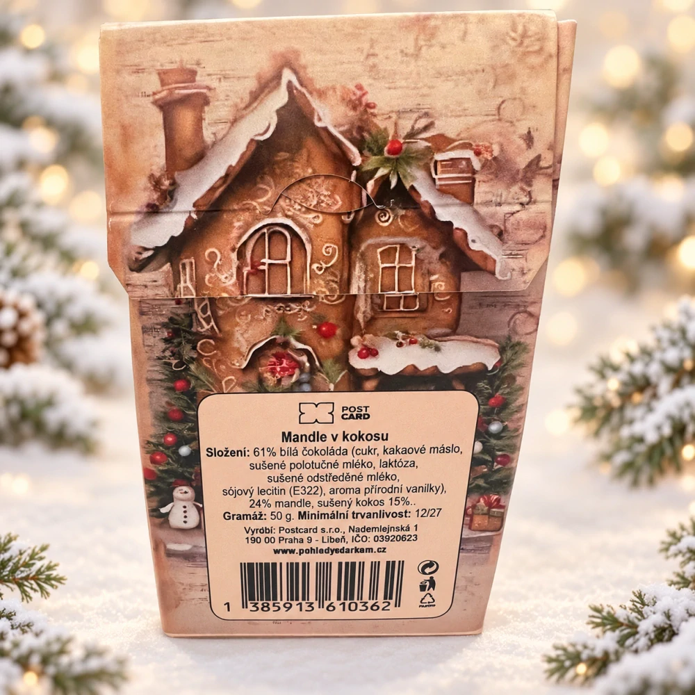 🎄🥥 Mandle v kokosu – Kouzlo Vánoc, 50 g