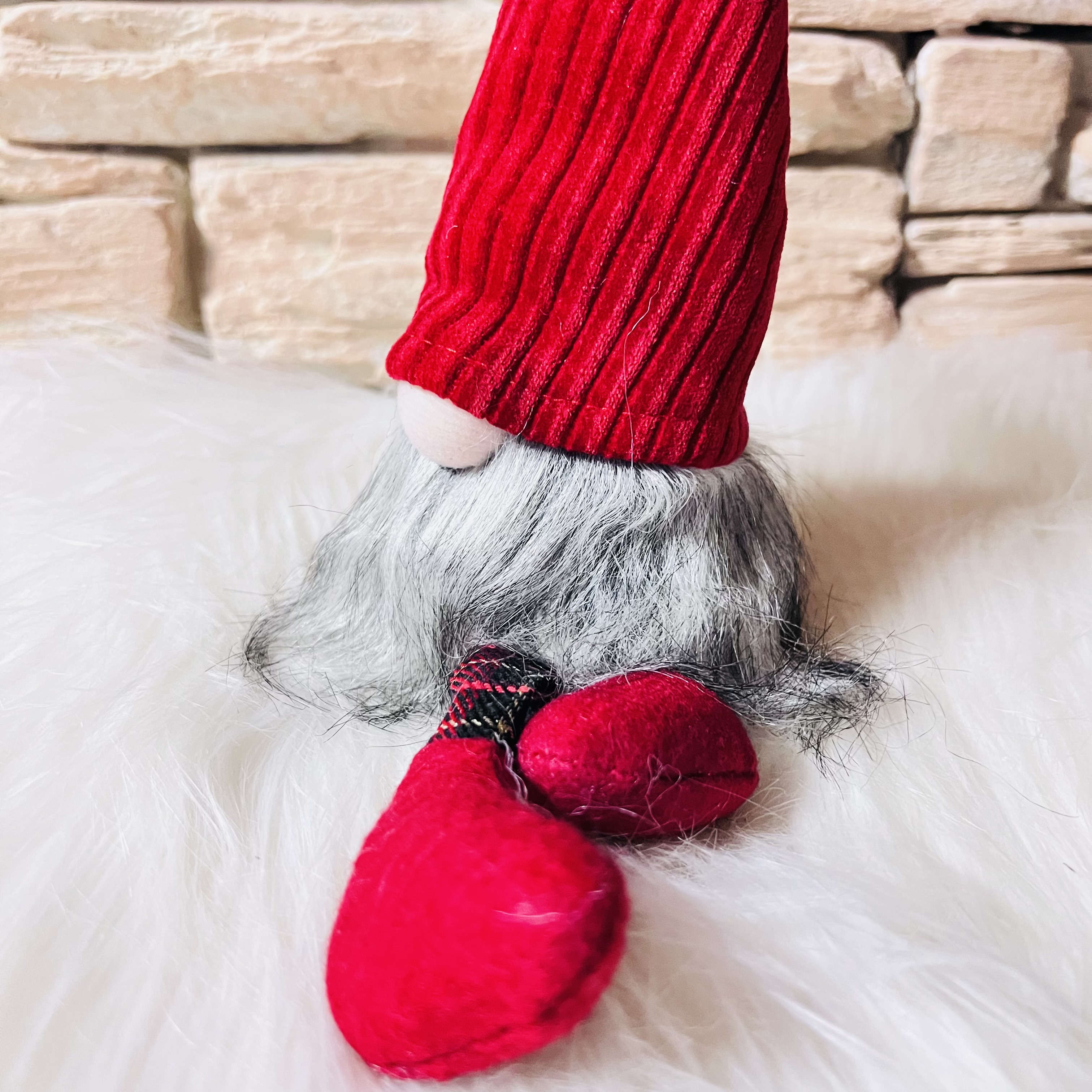 🎄 Zimní dekorace – textilní skřítek