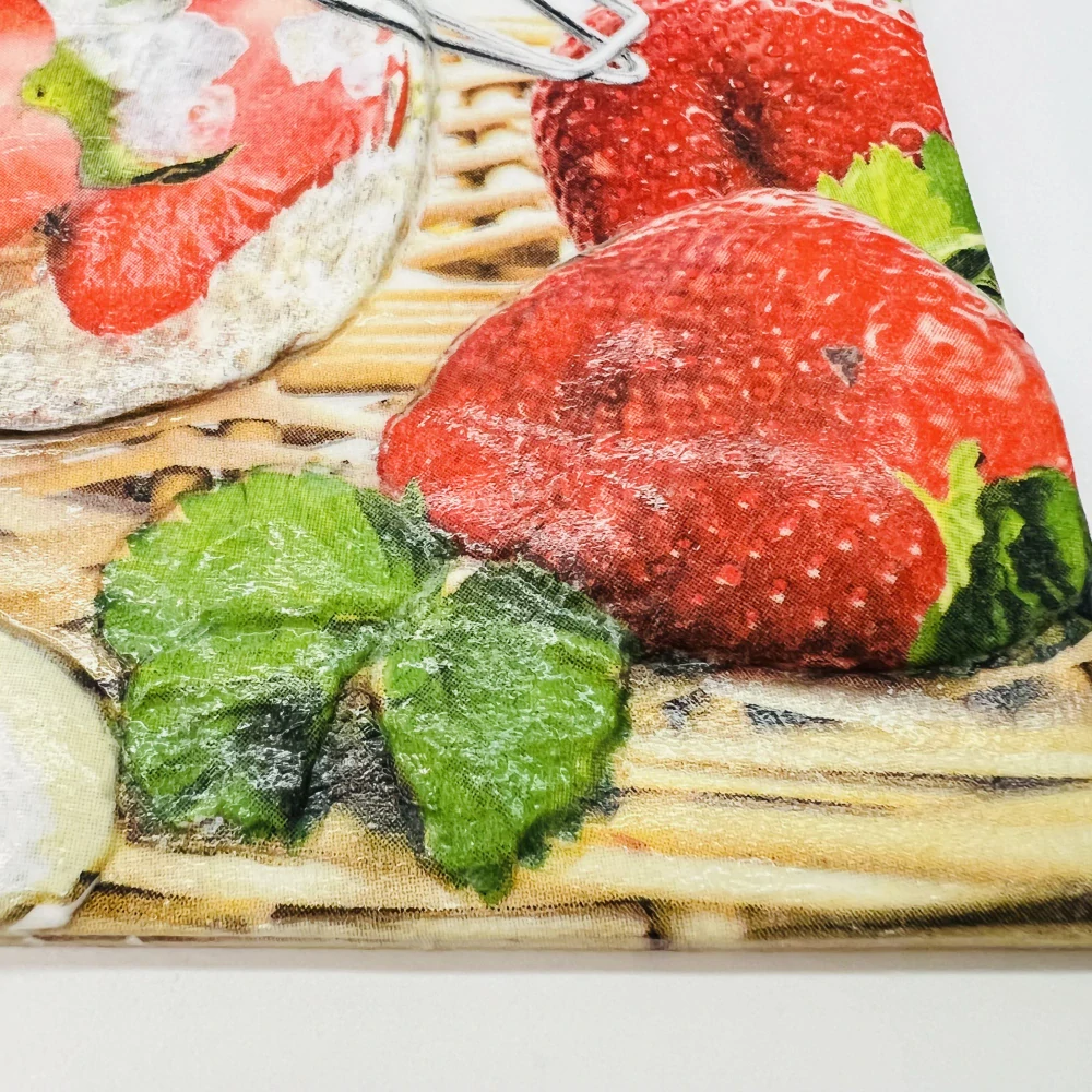 DEKORACE K ZAVĚŠENÍ DLAŽDICE ZDOBENA TECHNIKOU DECOUPAGE 3D