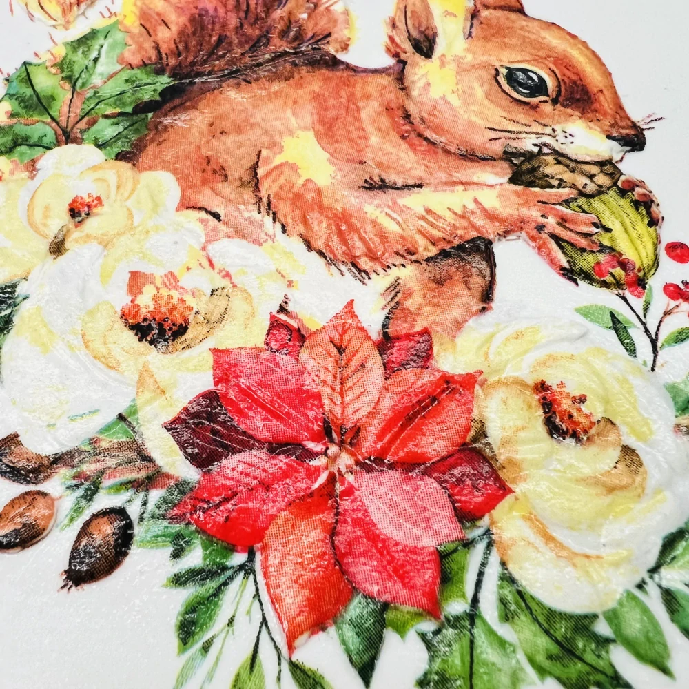 DEKORACE K ZAVĚŠENÍ DLAŽDICE ZDOBENA TECHNIKOU DECOUPAGE 3D