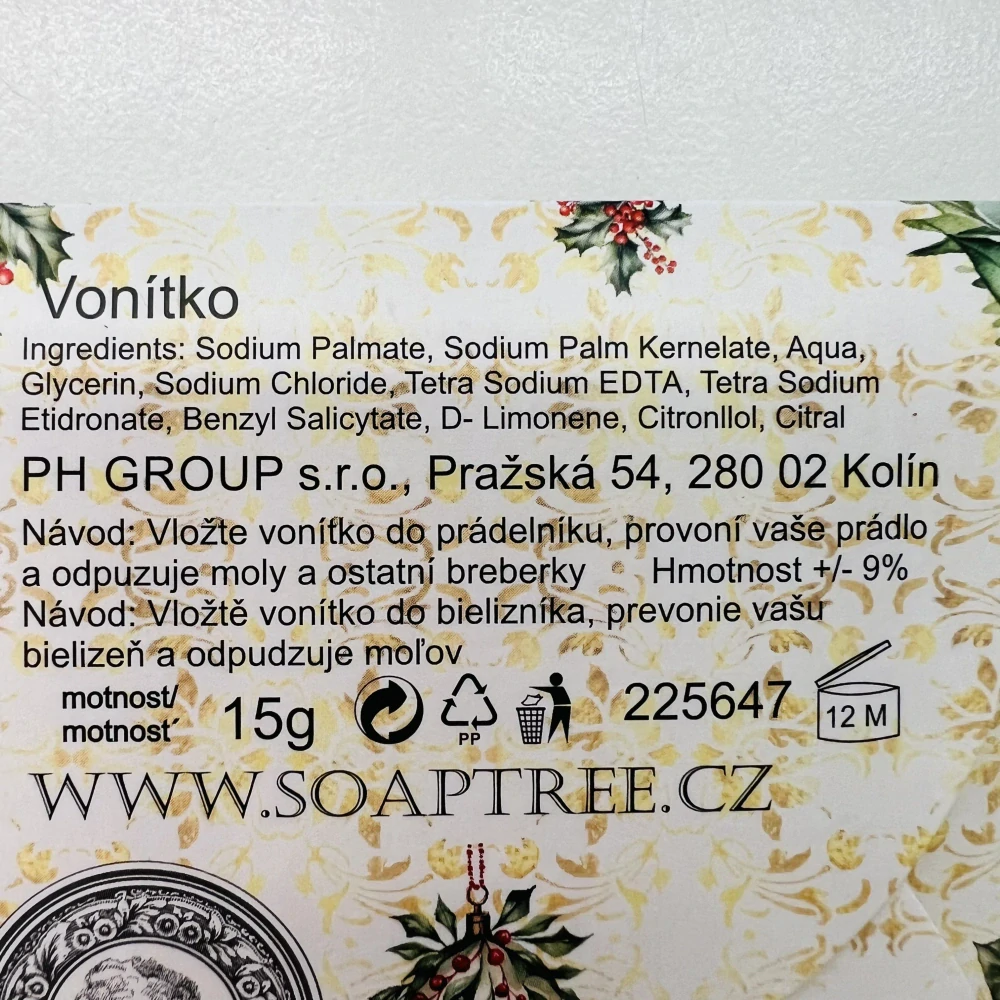 PŘÍRODNÍ VONÍTKO DO PRÁDLA - VÁNOČNÍ ANDĚL