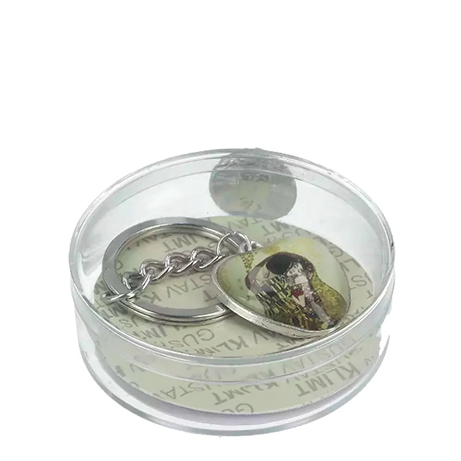 PŘÍVĚSEK NA KABELKU - KLÍČENKA MOTIV GUSTAV KLIMT POLIBEK