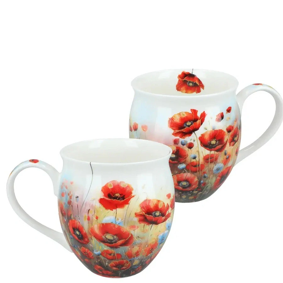 DÁRKOVÝ HRNEK BUCLÁK BALENÝ V KRABIČCE MOTIV VLČÍ MÁKY