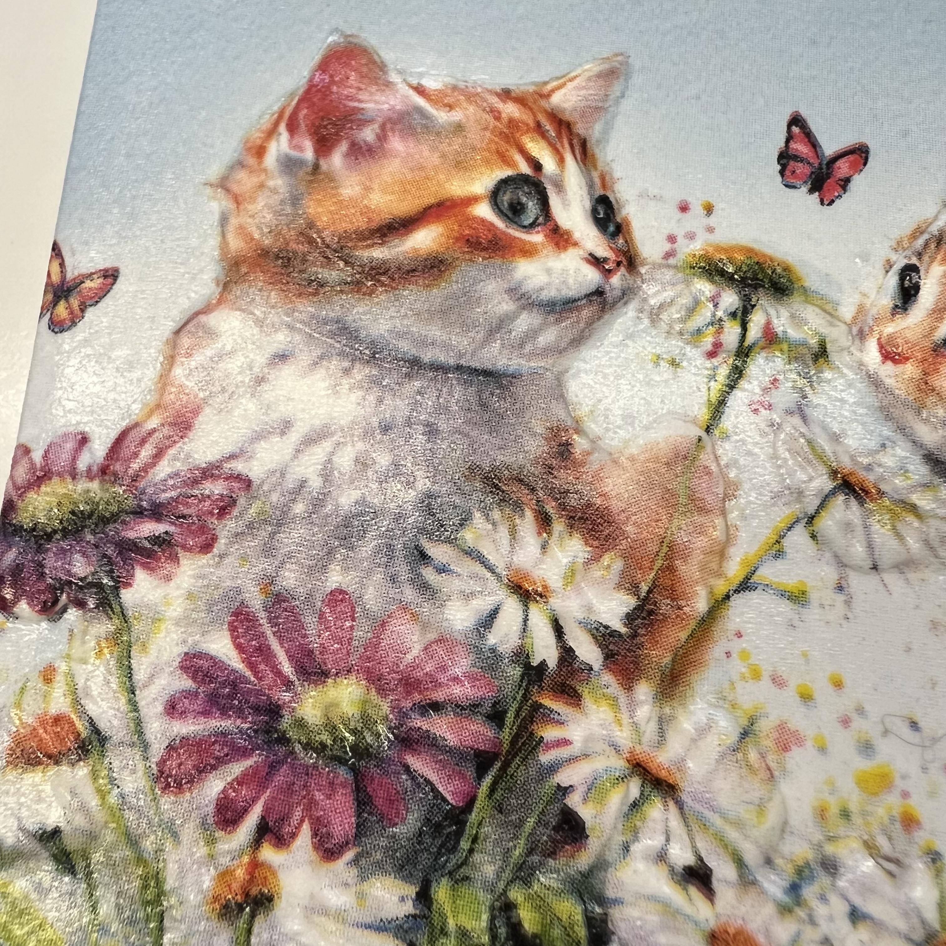 DEKORACE K ZAVĚŠENÍ DLAŽDICE ZDOBENÁ TECHNIKOU DECOUPAGE 3D