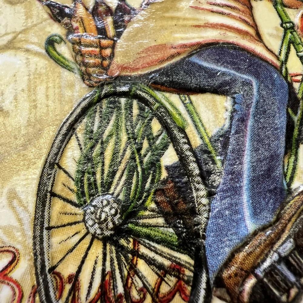 DEKORACE K ZAVĚŠENÍ DLAŽDICE ZDOBENÁ TECHNIKOU DECOUPAGE 3D