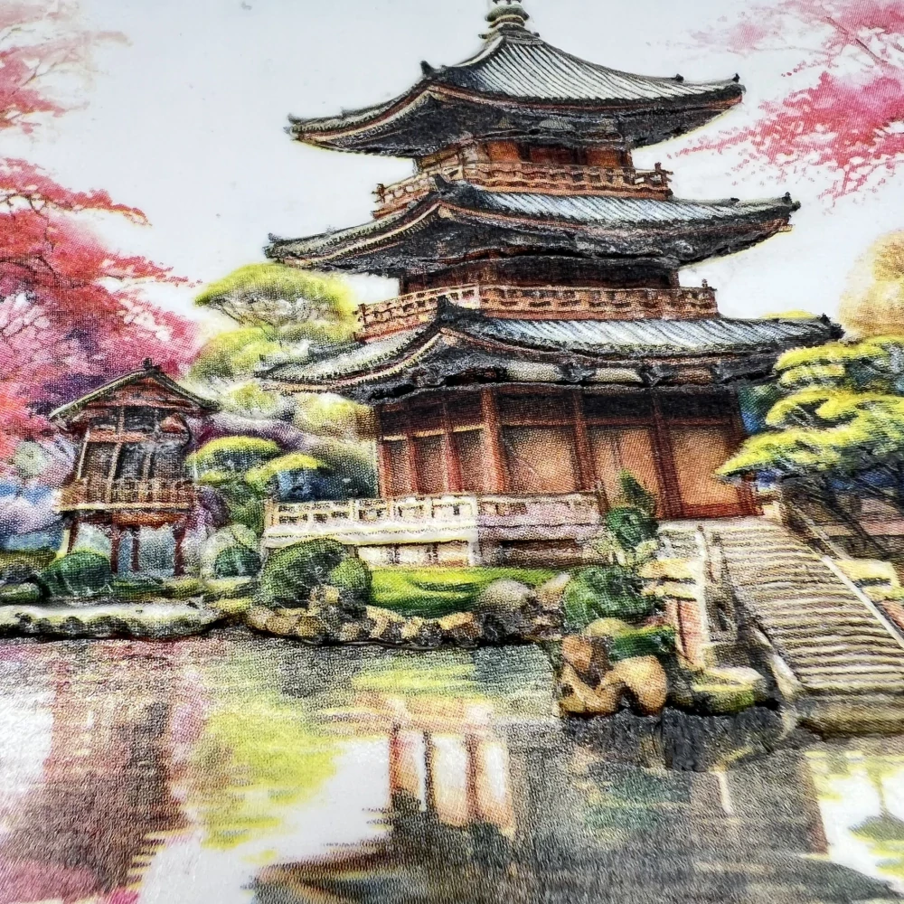 DEKORACE K ZAVĚŠENÍ DLAŽDICE ZDOBENÁ TECHNIKOU DECOUPAGE 3D 