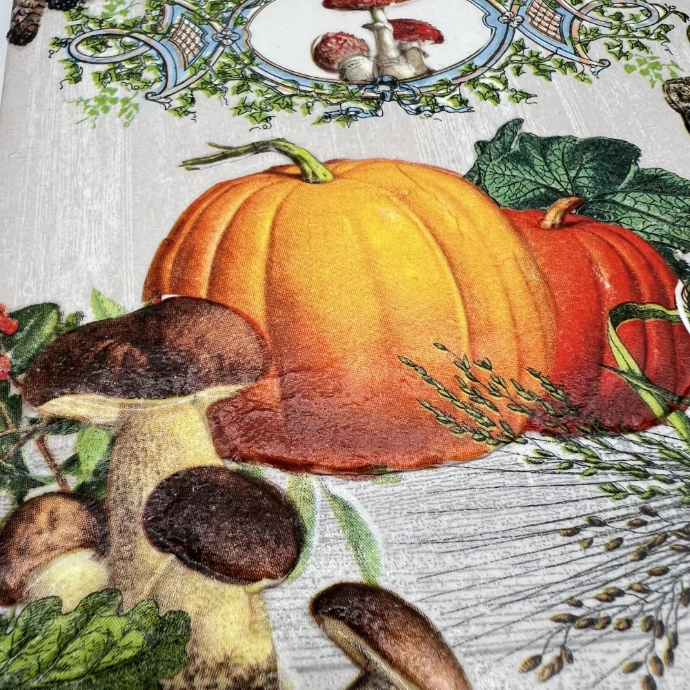 DEKORACE K ZAVĚŠENÍ DLAŽDICE ZDOBENÁ TECHNIKOU DECOUPAGE 3D