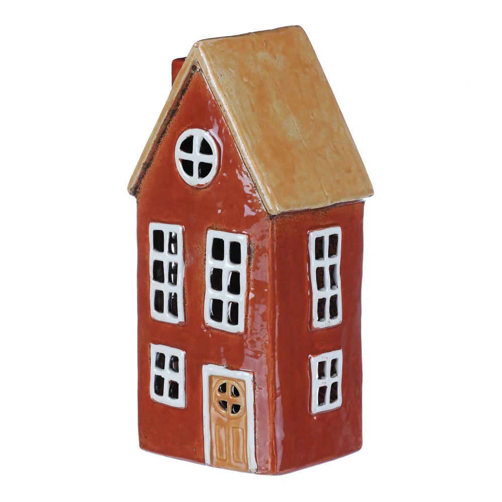 DEKORACE KERAMICKÝ DOMEČEK NA ČAJOVOU SVÍČKU