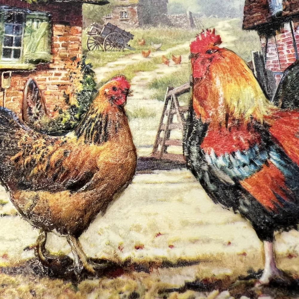KERAMICKÁ DLAŽDICE ZDOBENÁ TECHNIKOU DECOUPAGE 3D