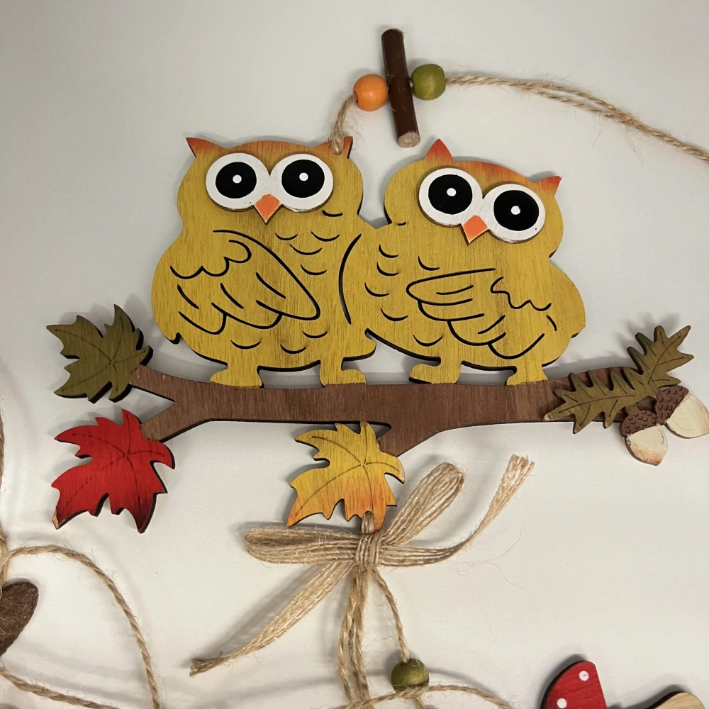 ZÁVĚSNÁ PODZIMNÍ DEKORACE SOVY 