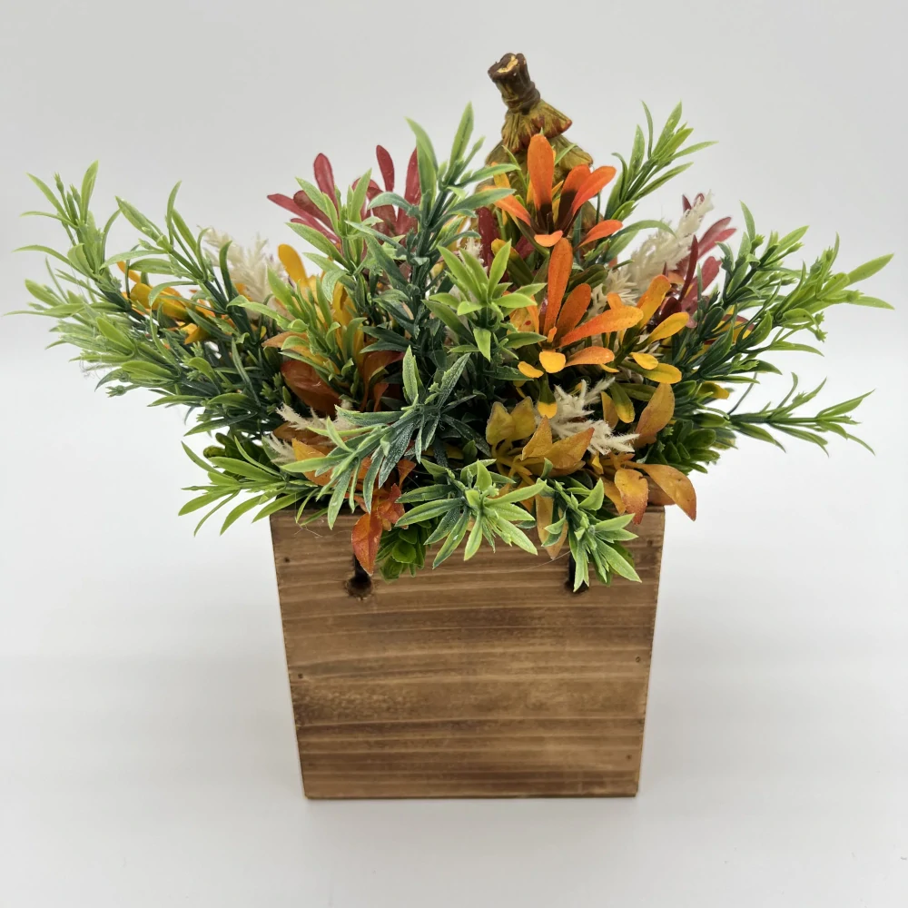 PODZIMNÍ DEKORACE ZDOBENÝ TRUHLÍČEK 