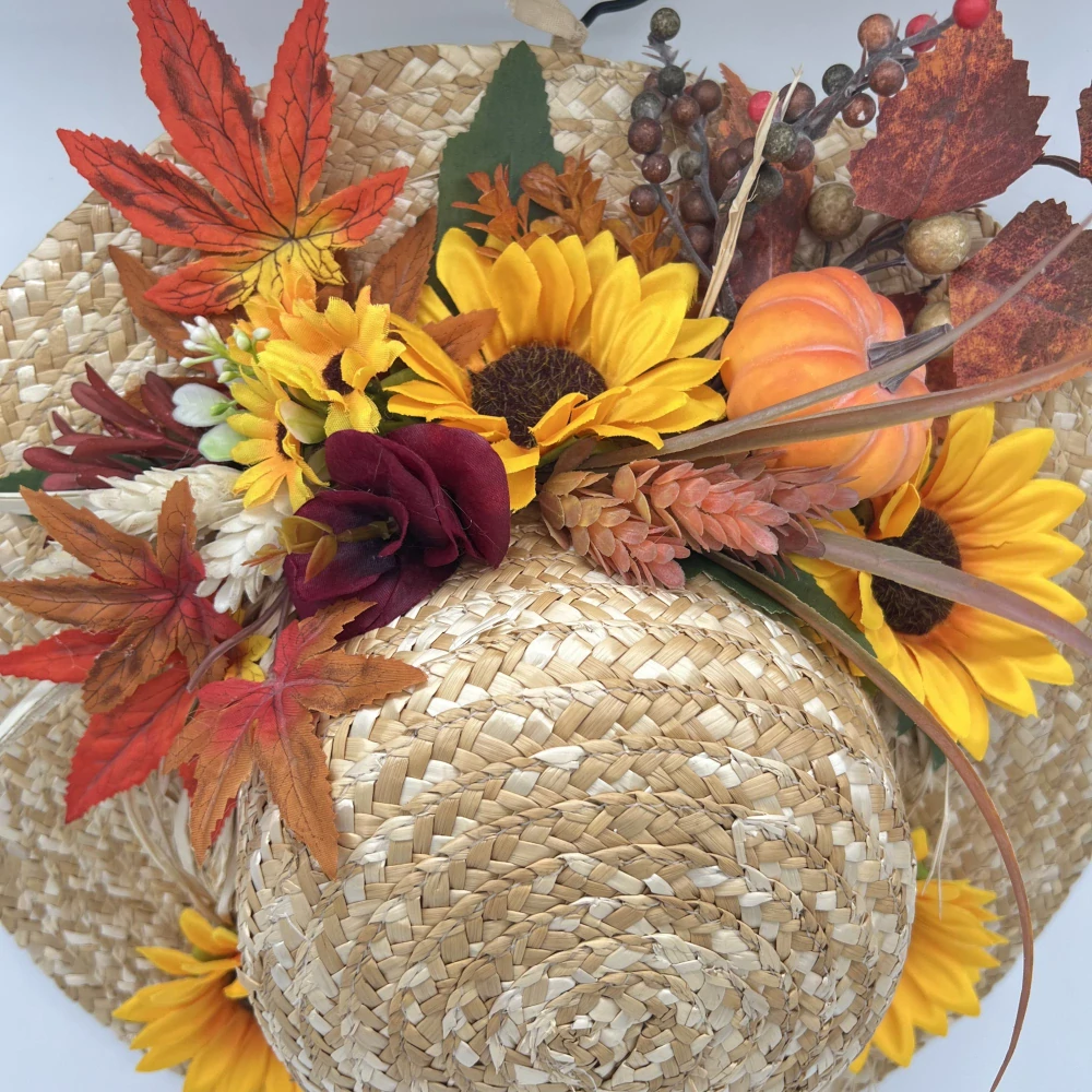 PODZIMNÍ DEKORACE ZDOBENÝ KLOBOUK 