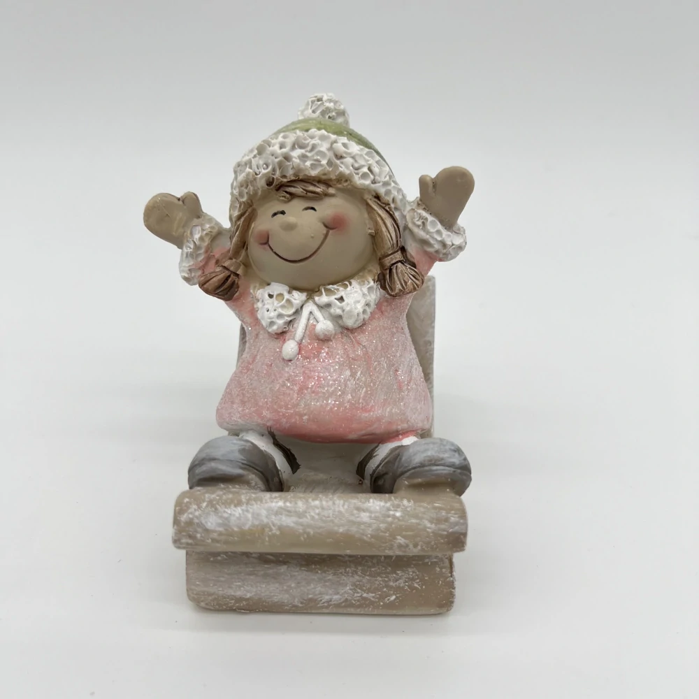 ZIMNÍ DEKORACE FIGURKA HOLČIČKY