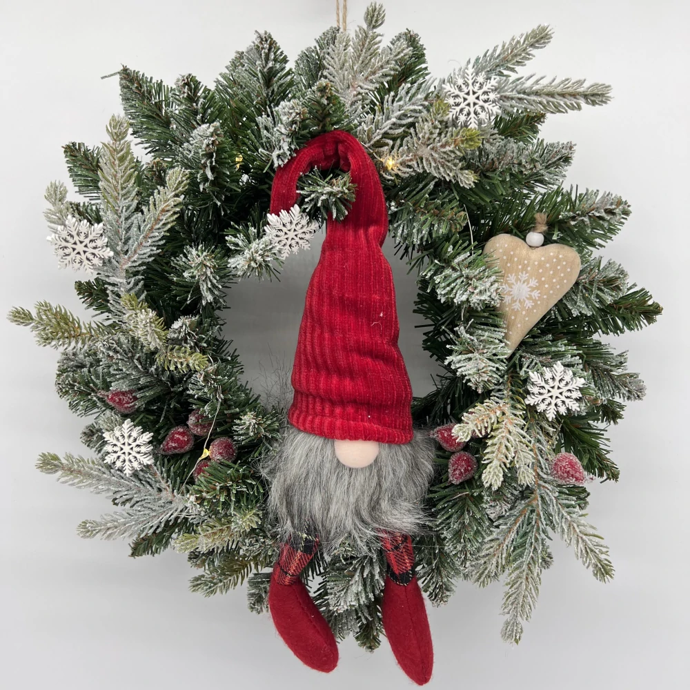 🎄 Zimní LED věneček „Skřítek pro štěstí“