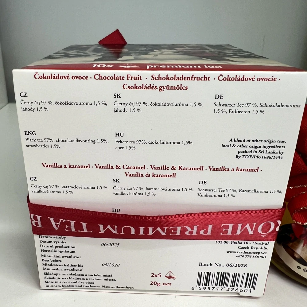 🎁 Vánoční dárkový balíček – Premium čaje & vánoční lipový med