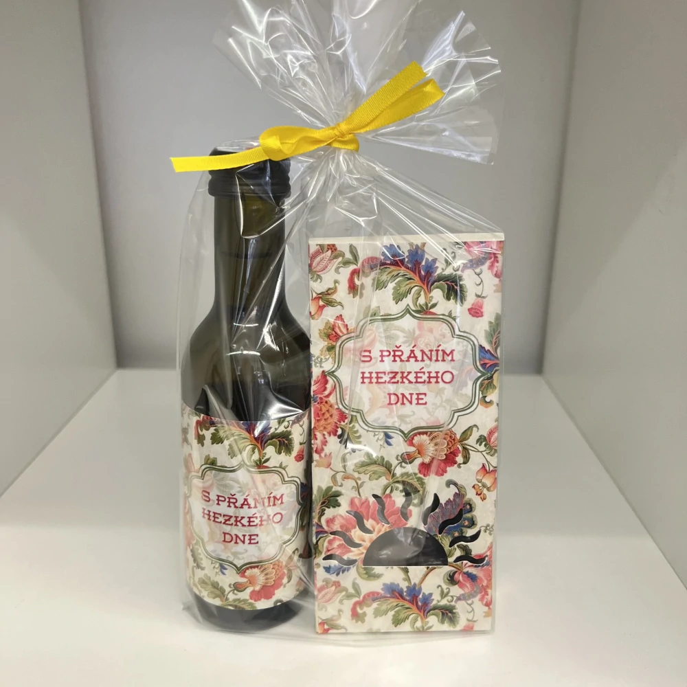 🎁 Dárková sada „S přáním hezkého dne“ 🍷🍫