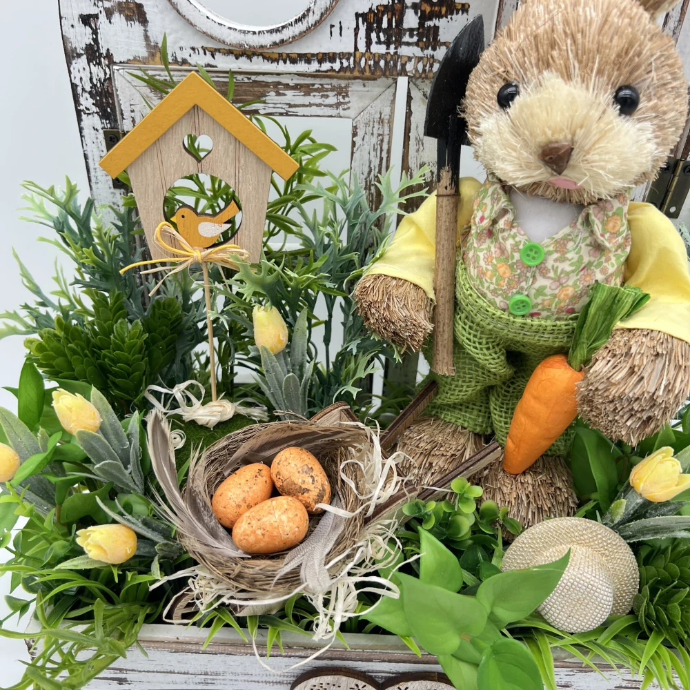 🐰🥕 Velikonoční dekorace – zahradník zajíček 🥕🐣