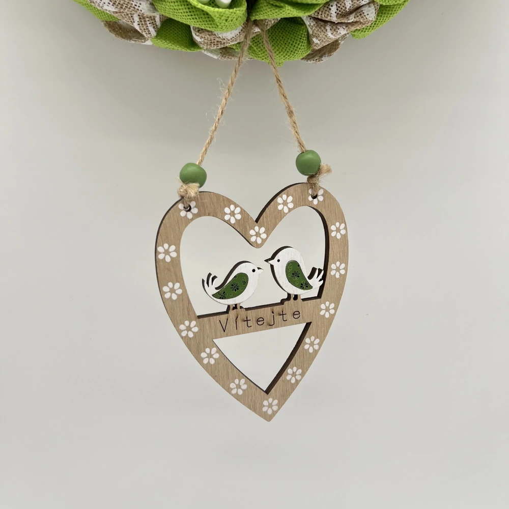 🌿🏡 Dekorační věnec s domečky – Vítejte 🏡🌿