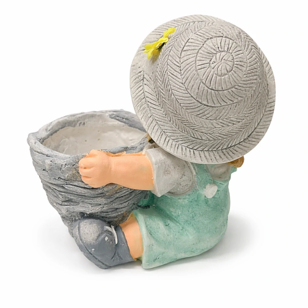 👧 Dekorativní holčička s květináčem 🌼