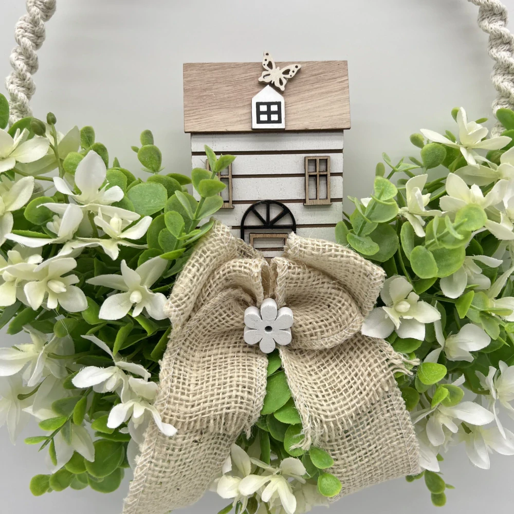 🌿 Jarní věnec s domečkem 🏡