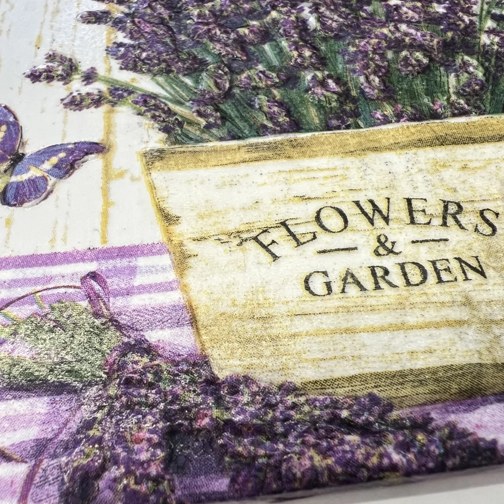 💜 Zdobená keramická dlaždice – Levandulová pohoda 🦋