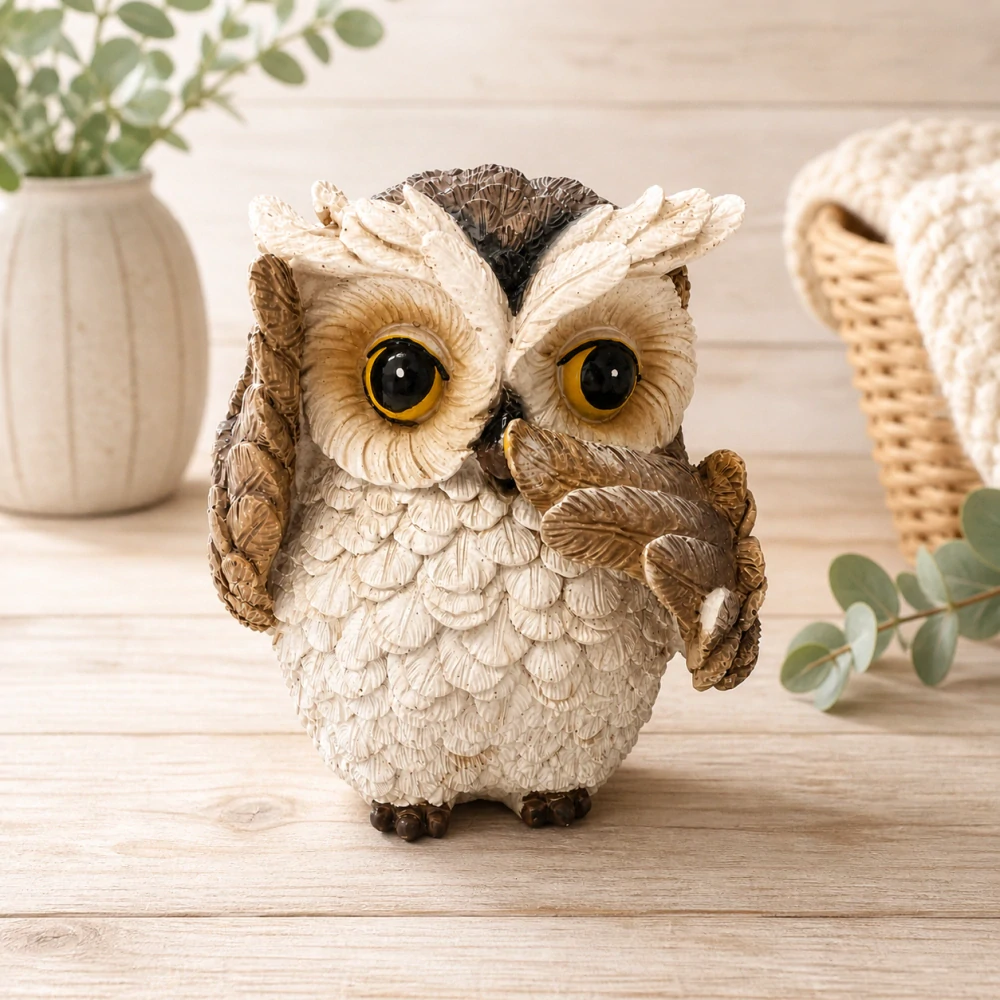 🦉 Dekorační sovička – „ticho prosím“