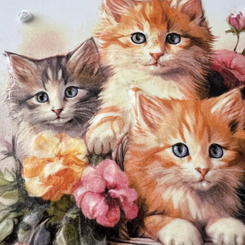 🌻✨ Dlaždice zdobená technikou Decoupage 3D ✨🌻