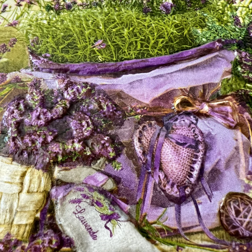 💜✨ Dlaždice zdobená technikou Decoupage 3D ✨💜