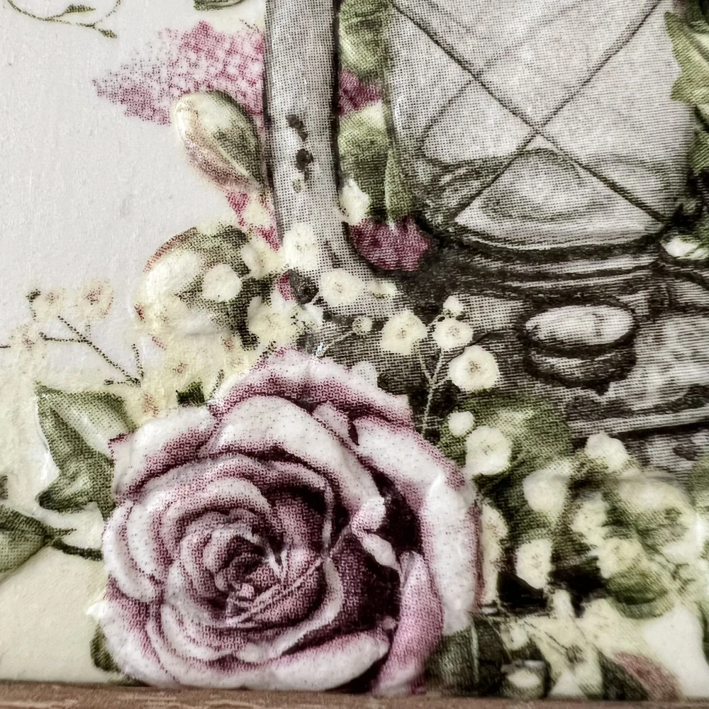 💜✨ Dlaždice zdobená technikou Decoupage 3D ✨💜